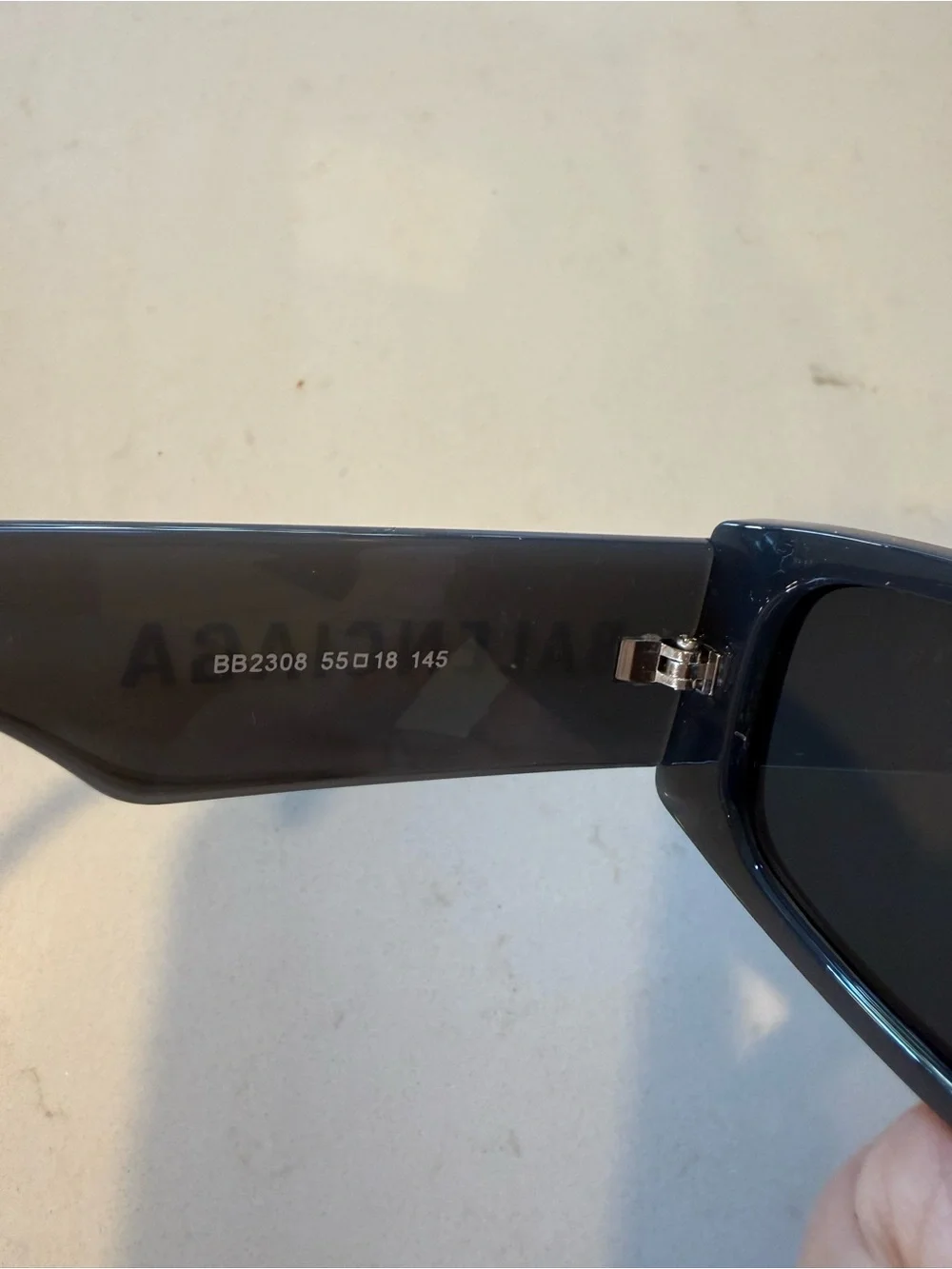 Balenciaga Black Oversized Logo Sunglasses